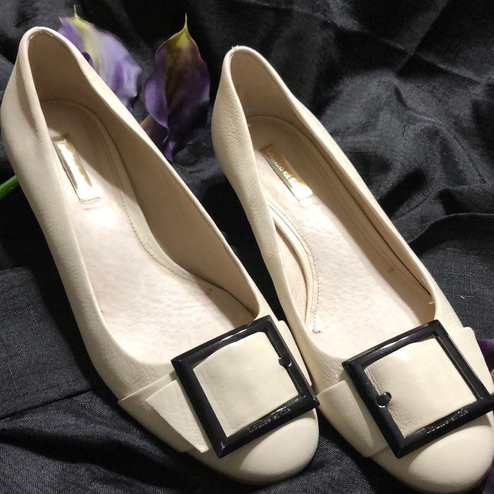 Cream dress flats
